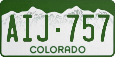 CO license plate AIJ757