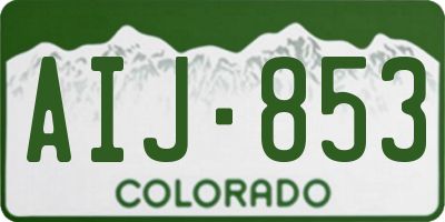 CO license plate AIJ853