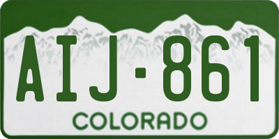 CO license plate AIJ861