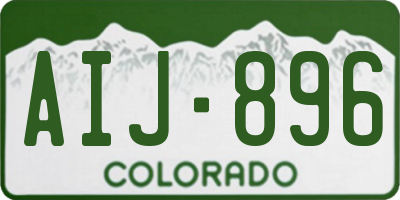 CO license plate AIJ896