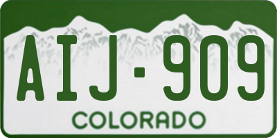 CO license plate AIJ909