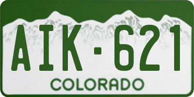 CO license plate AIK621