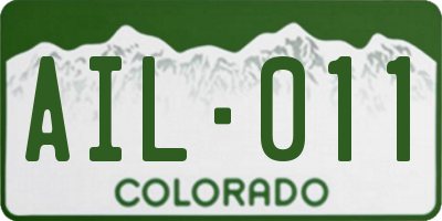 CO license plate AIL011