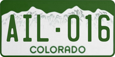 CO license plate AIL016