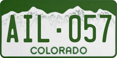 CO license plate AIL057