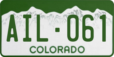 CO license plate AIL061