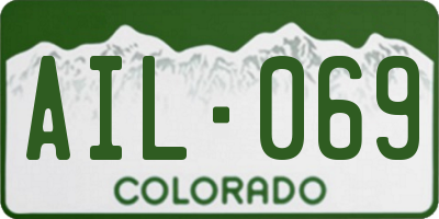 CO license plate AIL069