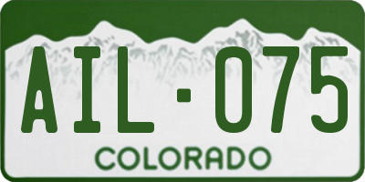 CO license plate AIL075