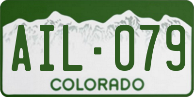 CO license plate AIL079