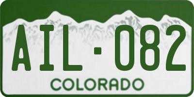 CO license plate AIL082