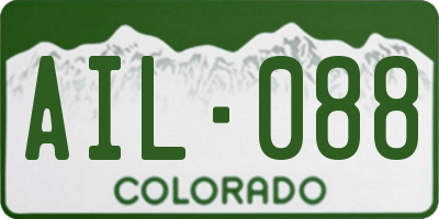 CO license plate AIL088