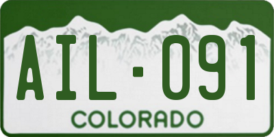 CO license plate AIL091