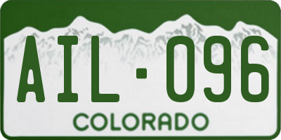 CO license plate AIL096