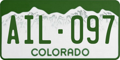 CO license plate AIL097