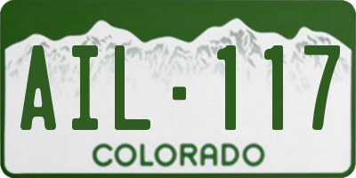 CO license plate AIL117