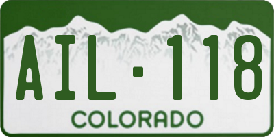 CO license plate AIL118