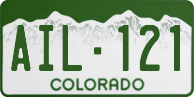 CO license plate AIL121