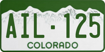 CO license plate AIL125