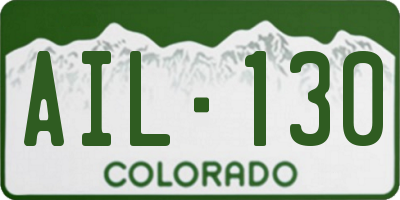 CO license plate AIL130