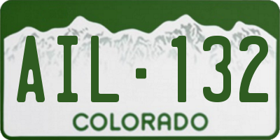 CO license plate AIL132