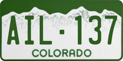 CO license plate AIL137