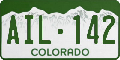 CO license plate AIL142