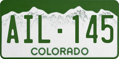 CO license plate AIL145