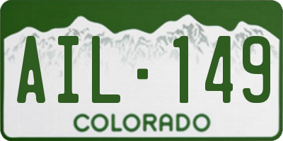 CO license plate AIL149