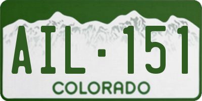 CO license plate AIL151