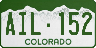 CO license plate AIL152