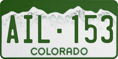 CO license plate AIL153