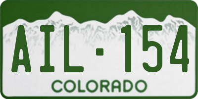 CO license plate AIL154