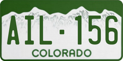 CO license plate AIL156
