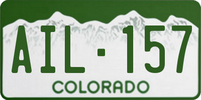 CO license plate AIL157