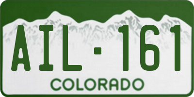 CO license plate AIL161