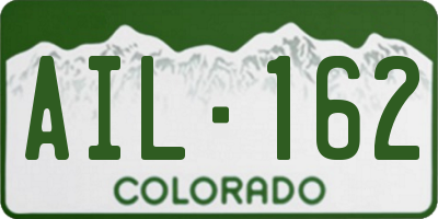 CO license plate AIL162