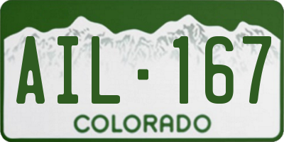 CO license plate AIL167
