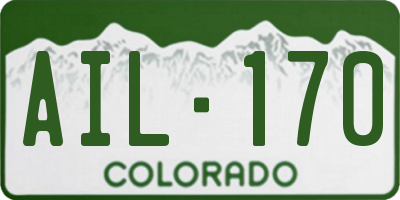 CO license plate AIL170