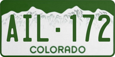 CO license plate AIL172