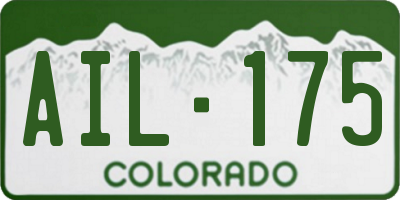 CO license plate AIL175