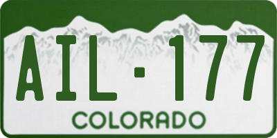 CO license plate AIL177