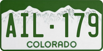 CO license plate AIL179