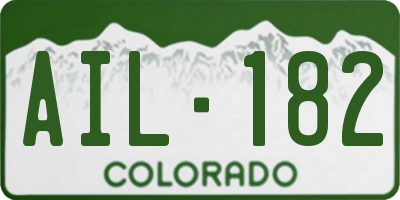 CO license plate AIL182