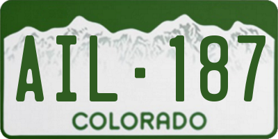 CO license plate AIL187