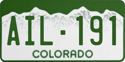 CO license plate AIL191