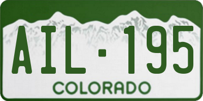CO license plate AIL195