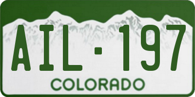 CO license plate AIL197