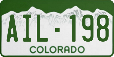 CO license plate AIL198