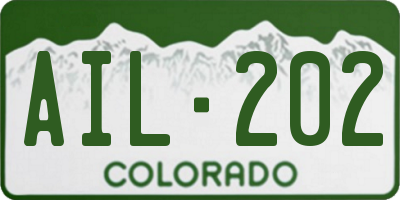 CO license plate AIL202