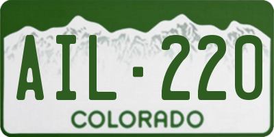 CO license plate AIL220